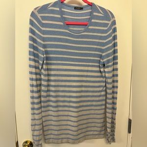 J. McLaughlin blue striped sweater size medium
